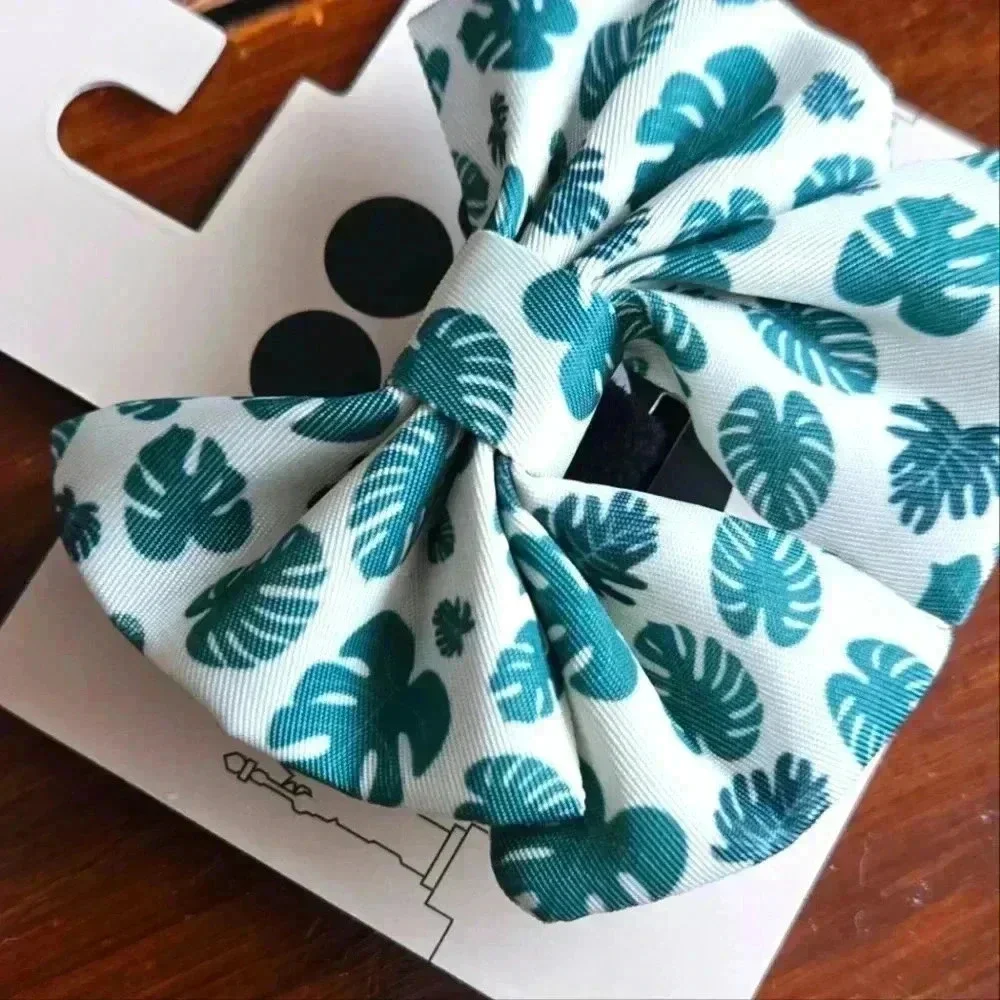 Pet accessories monstera plant print bow tie NWT collar accessory